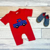 4th of July: On Our Way Infant Romper