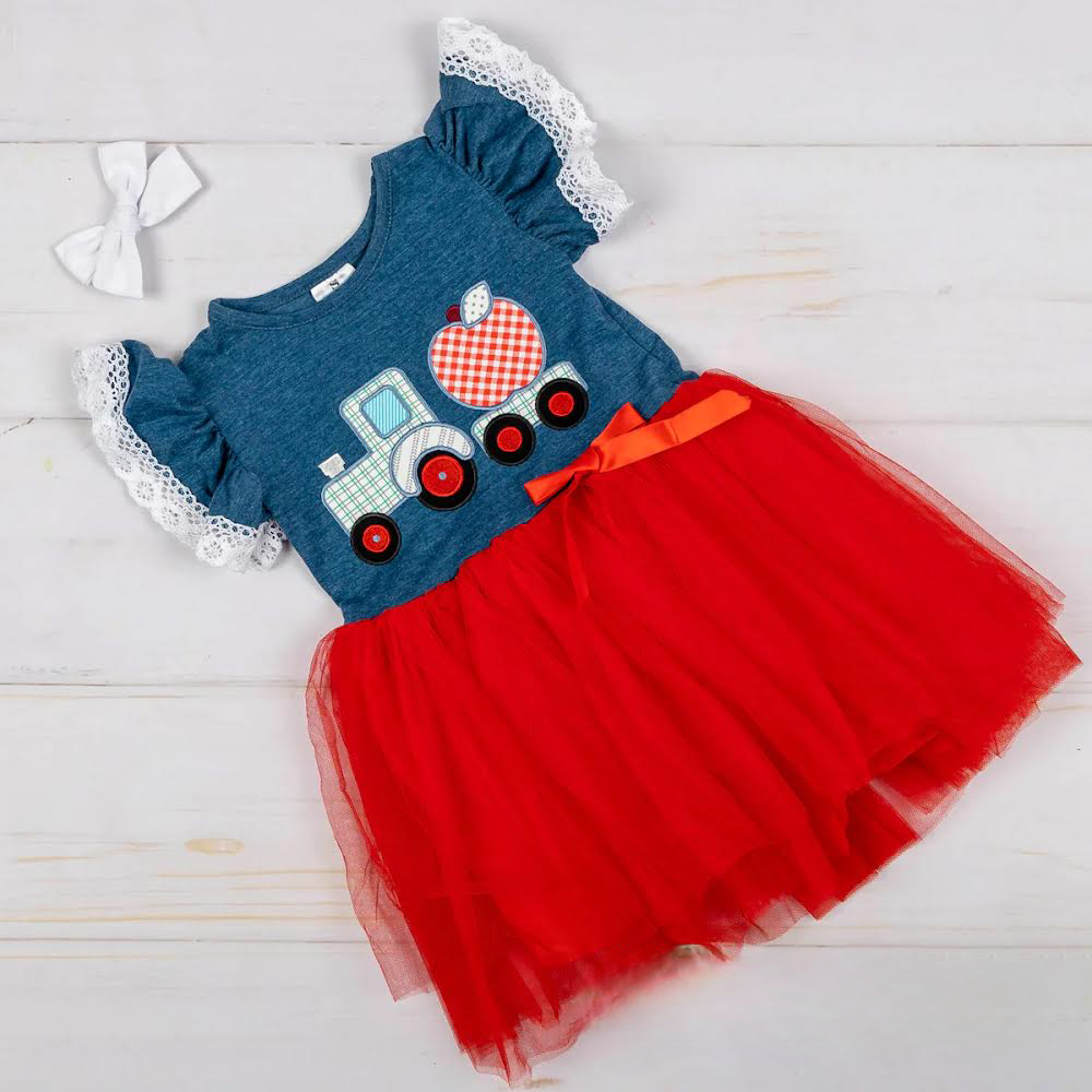 Fruit Tractor Tulle Dress
