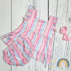 Pastel Stripes Romper with Bloomers